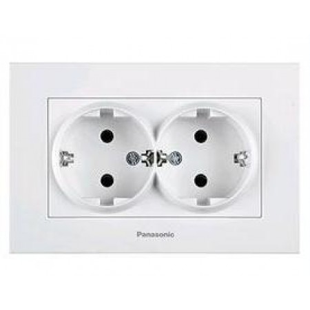 Контакт двоен бял WKTC02052WH Karre Plus – (Panasonic)