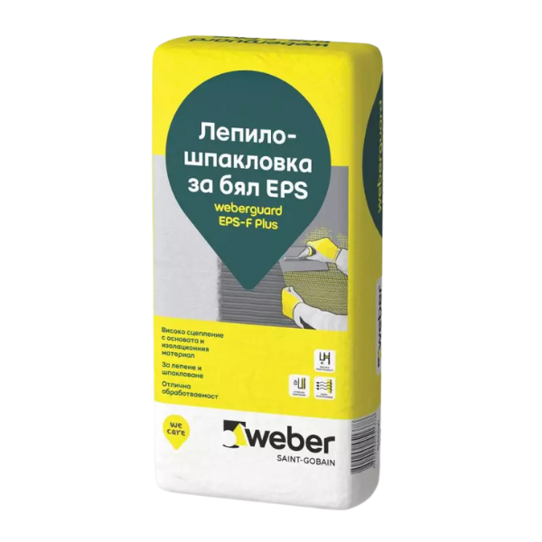 Лепилно – шпакловъчна смес за изолация weberguard EPS-F Plus 505P – Сива 25 кг. (Weber)