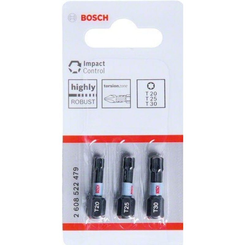 Битове Impact Control T 3 бр 25 мм – (Bosch)