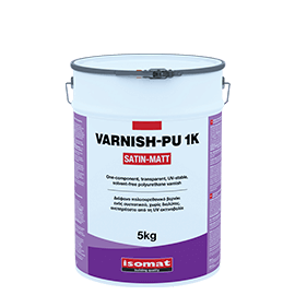 Лак еднокомпонентен полиуретанов VARNISH-PU 1K сатен мат 5кг (Isomat)