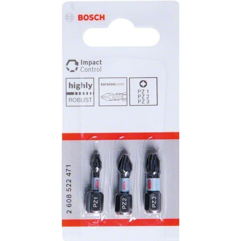 Битове Impact Control PZ 3 бр 25 мм – (Bosch)