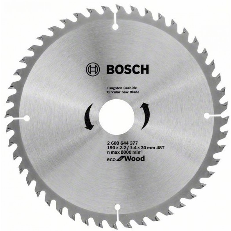 Диск циркулярен ECO for Wood 190×2.2-1.4×30 48T – (Bosch)