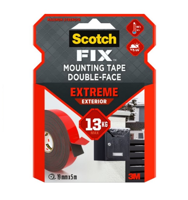 Монтажна лента двойнолепяща Scotch Extreme 5 м * 19 мм – екстериорна – (3M)