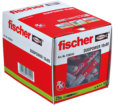 Дюбел универсален Duopower 10*80 мм. –  25 бр. (Fischer)