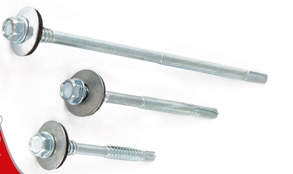 Винт за сандвич панел + шайба Zn 5.5/6.3×80-6 мм – бр – (Kamfix)
