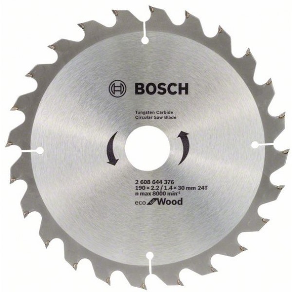 Диск циркулярен ECO for Wood 190/2.2-1.4/30 24T – (Bosch)