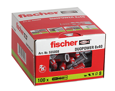 Дюбел универсален Duopower  8*40 мм. – 100 бр. (Fischer)