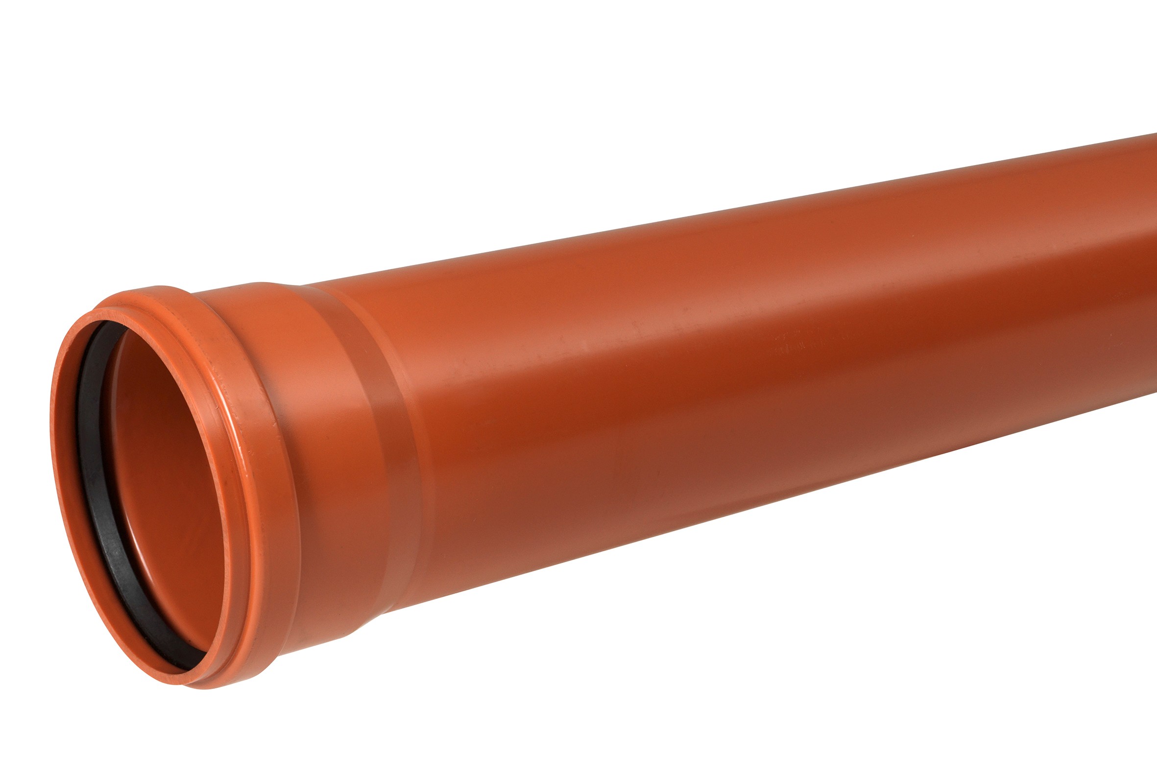 Тръба PVC Ф110 мм/2.2 мм/5 м муфирана – (Pipelife)